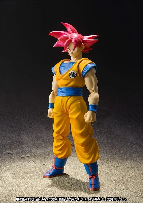 Аниме Dragon Ball Z Super Saiyan God Goku шарнир подвижная ПВХ фигурка Коллекционная модель