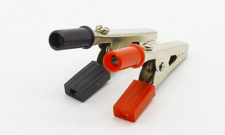 10 шт. зажимы типа крокодил изолированные пластиковые ручки кабель винтовое