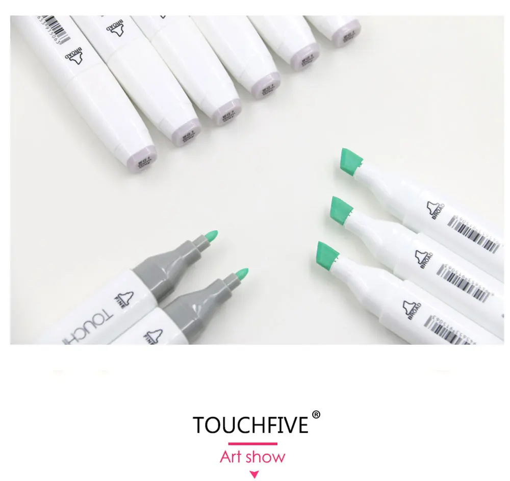 1 шт. TouchFive опционально 168 цветов эскизные маркеры двойная головка профессиональные художественные маркеры для Манга маркеры офисные школьные принадлежности