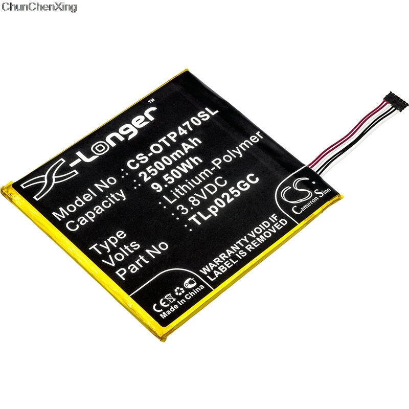Cameron Sino 2500 мАч аккумулятор TLp025GC для Alcatel One Touch Pixi 4 7 0 4G OT 8063 9003A|Аккумуляторы