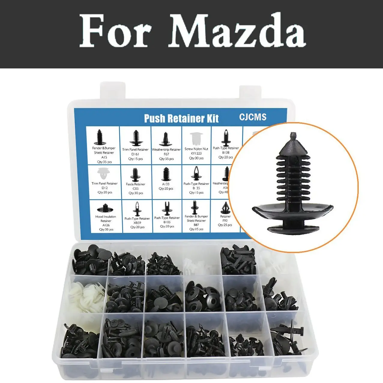 415 шт. автомобильные зажимы для бампера пластиковые заклепки хранения чехлов Mazda
