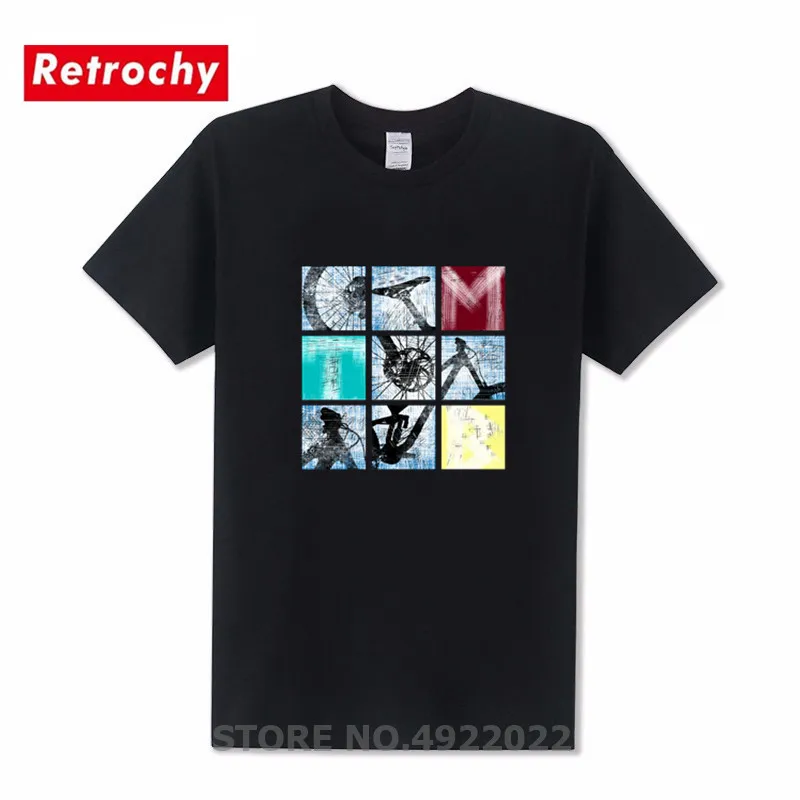 Квадратный Trek MTB горный велосипед футболка мужская с круглым вырезом мод