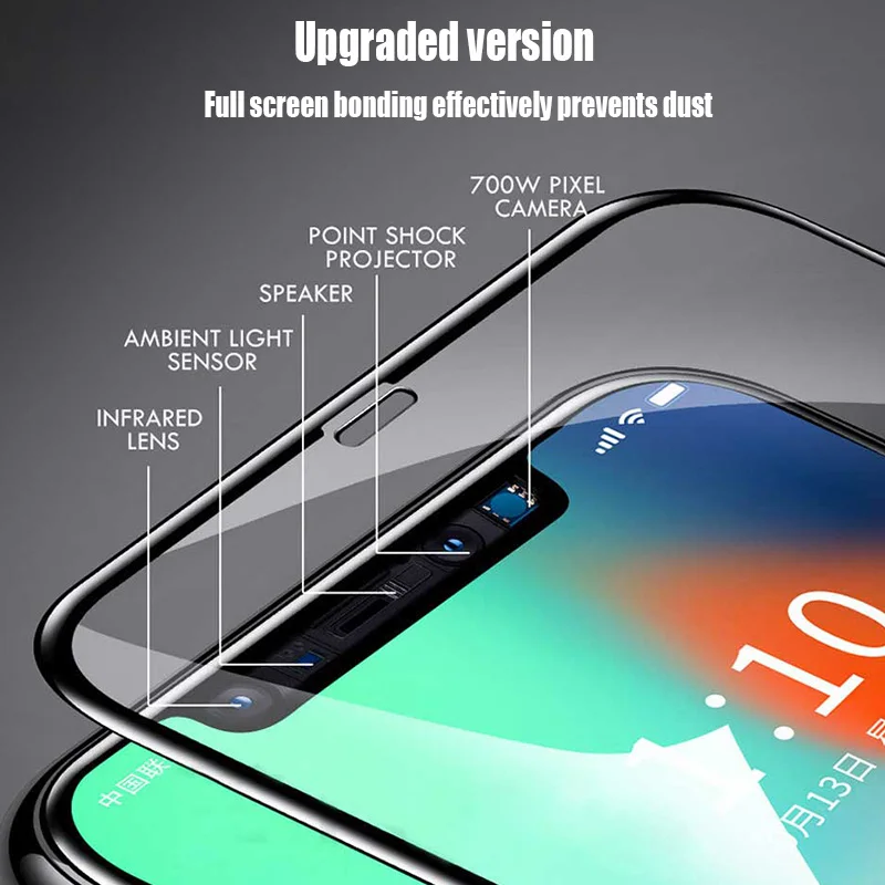 9D стекло на iPhone XS X Max защита экрана закаленное для 7 8 6 6S Plus XR 10 защитная пленка |