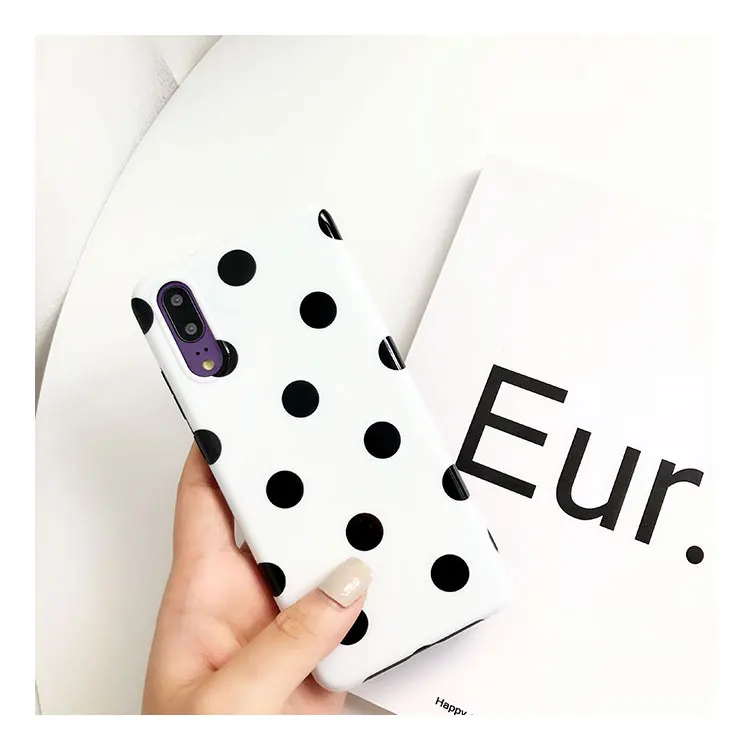White Polka Dots Imd Phone Case for Huawei Mate 10 P20 Pro Simple Glossy Tpu Honor Nava 2s Soft Back Cover | Мобильные телефоны и