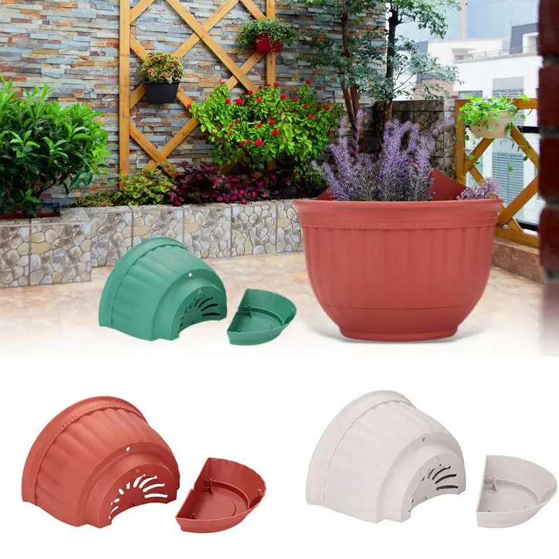 Декоративные полукруглые вертикальные садовые горшки пластиковые цветочные