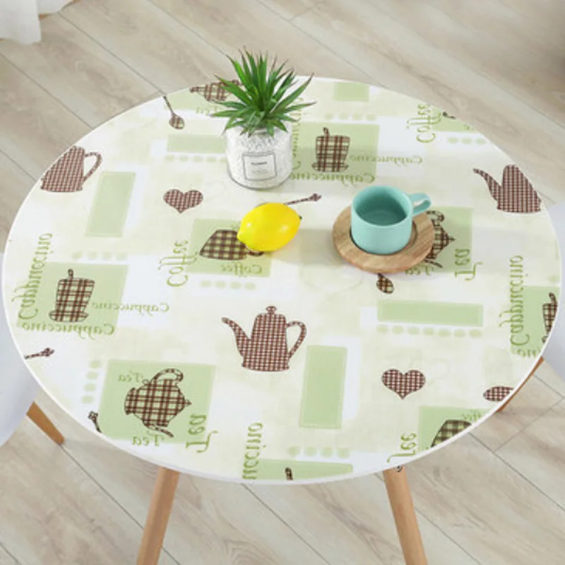 HAZY ПВХ скатерть водонепроницаемые скатерти для круглых столов покрытие стола