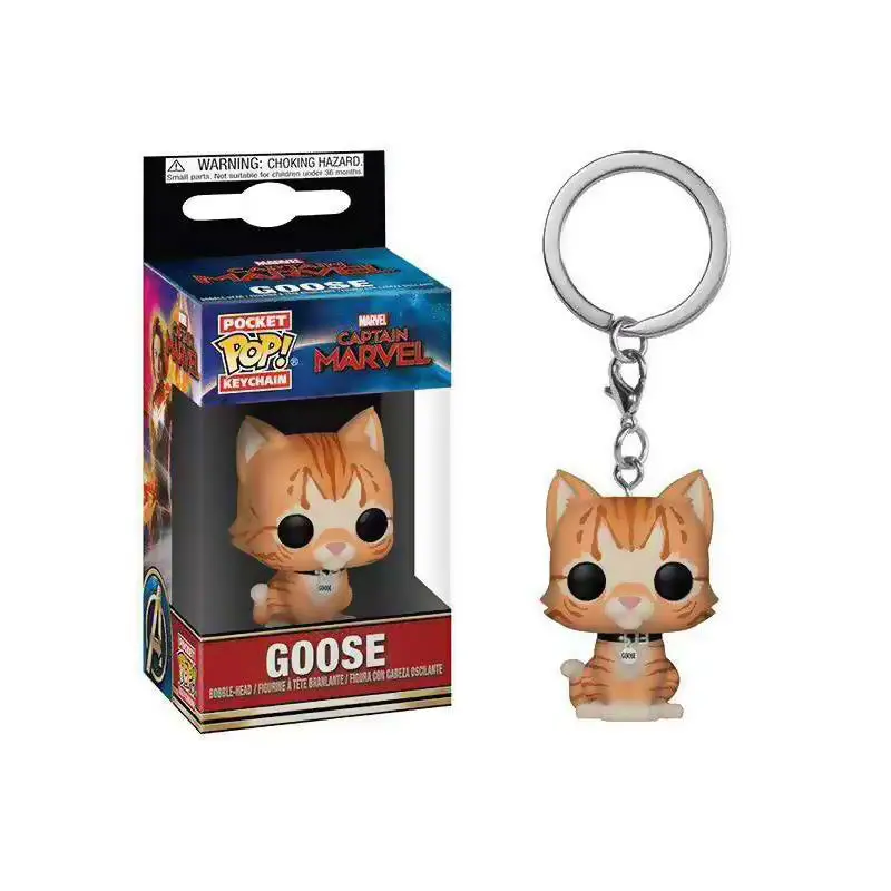 Capmao FUNKO POP Marvel Game of Thrones Toy Story4 Harry Potter Goose Character Keychain action figure toys for Children with box - Цвет: Capmao