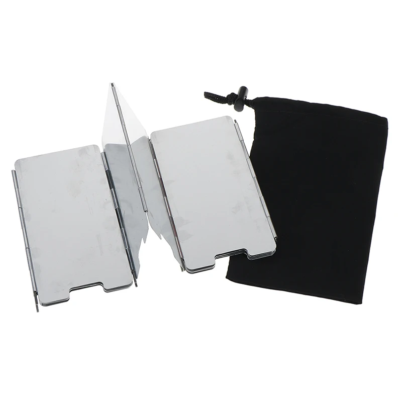 9 plates Fold Camping Cooker Gas Stove Wind Shield Screen Foldable Outdoor | Спорт и развлечения