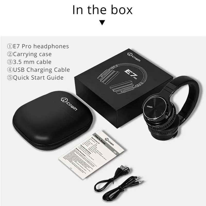 Наушники с активным шумоподавлением Bluetooth беспроводная верхняя E7Pro стерео