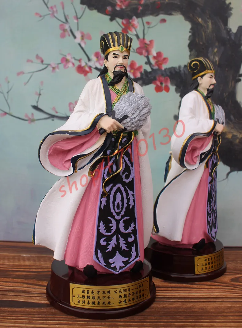 Zhuge Liang древняя фигурка трех царств Расписанная вручную и собранные подарки из