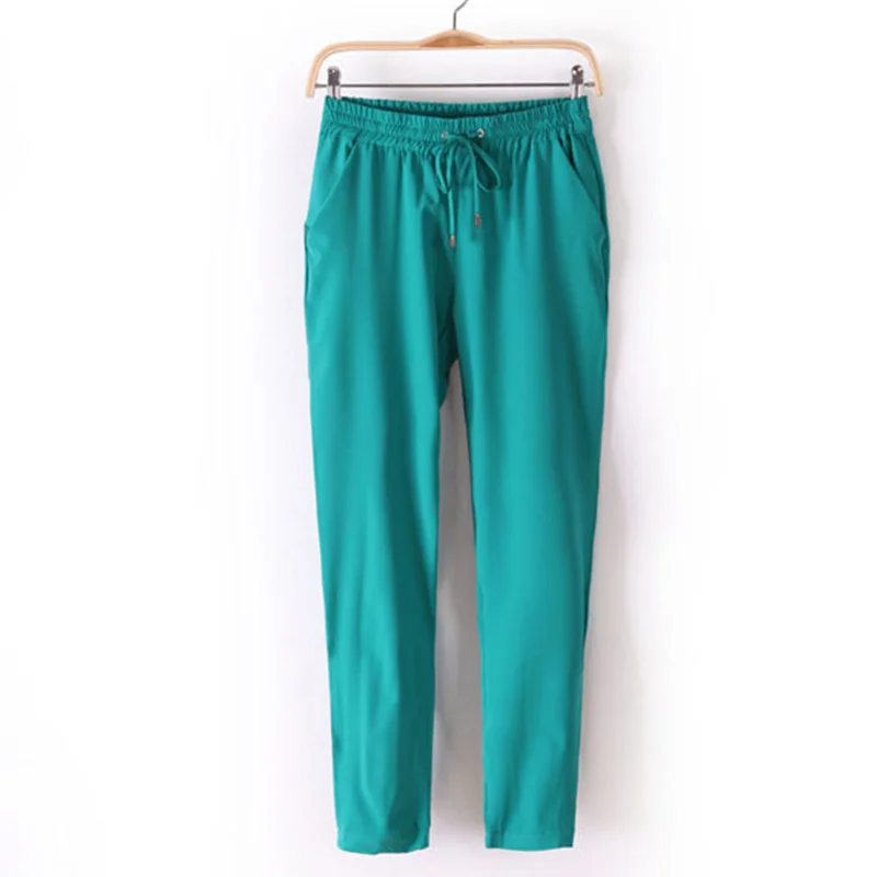 green Новые женские повседневные офисные узкие брюки для девушек, 7 цветов, узкие Стрейчевые брюки, модные джинсовые брюки-карандаши ярких цветов - Цвет: green