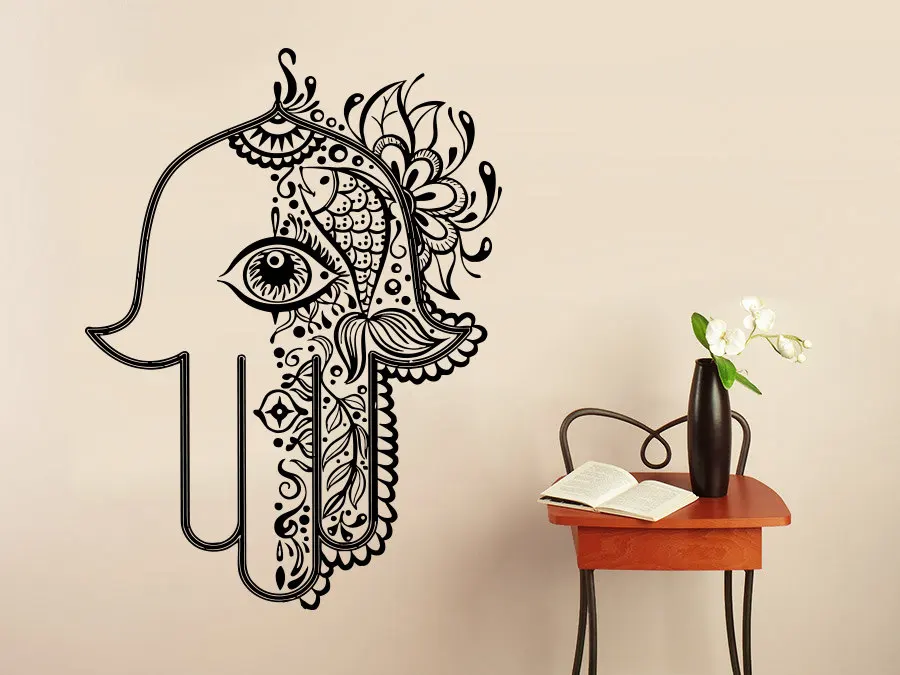 Хамса ручная Наклейка на стену Йога религия для гостиной спальни декор настенные