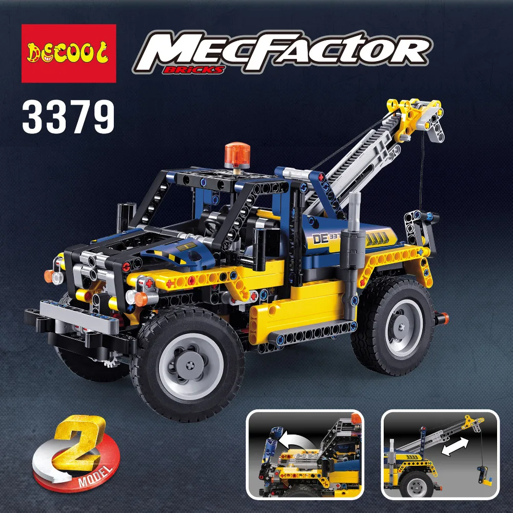Decool 3379 Transport Hummer/Transport Cruiser Forklift SUV Racing Car Model Building Block Sets Обучающие DIY Кирпичи