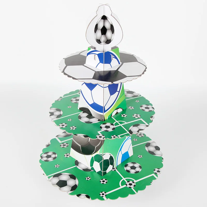 

Cake Stand Football Birthday party cake Decoration Cartoon Football Cake Stand Dessert Football Cupcake Holder Party Supplies