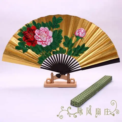 Золотая маска в китайском стиле ручная роспись веер Пекинская опера красота