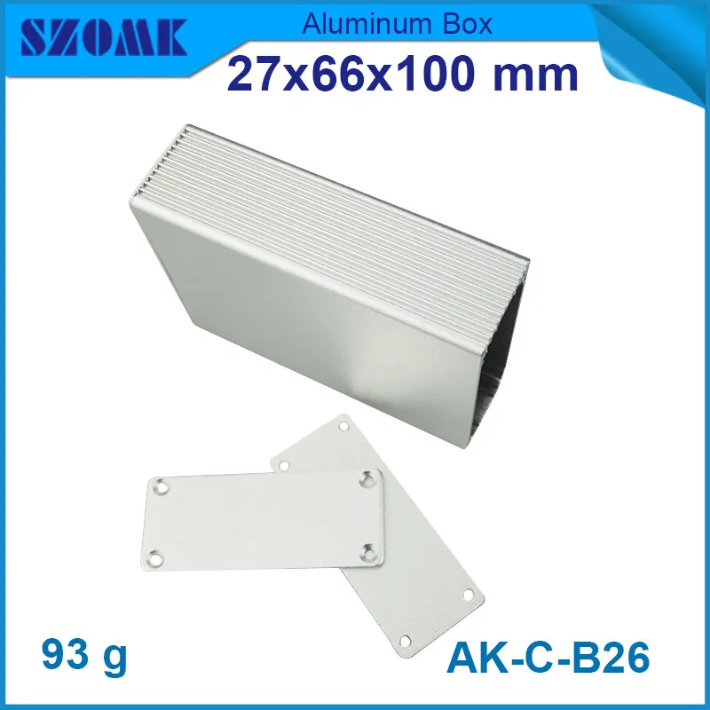 1 piece silver aluminium extruded housing heatsink meatal switch box 27x66x100mm | Обустройство дома