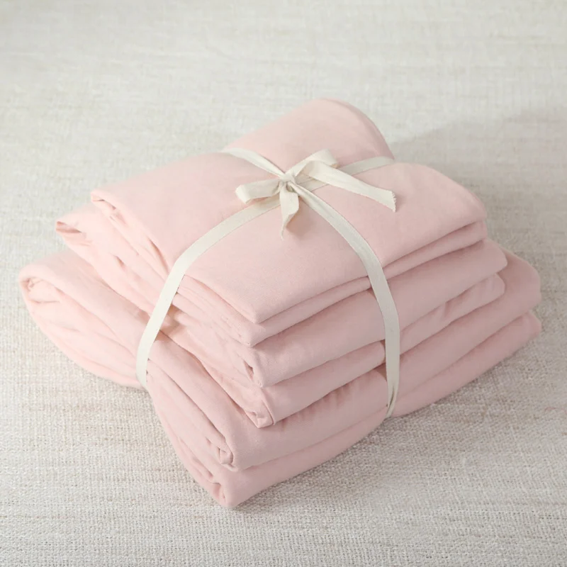 Трикотажная ткань из мягкого 100% хлопка 4 шт. элегантный розовый для девушек и