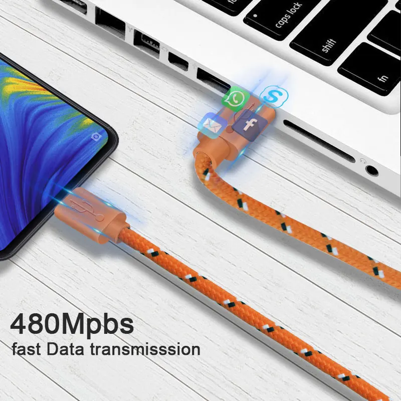 Кабель Micro USB с нейлоновой оплёткой для Samsung Galaxy S7 6 Xiaomi HTC LG NokiaTablet кабель быстрой