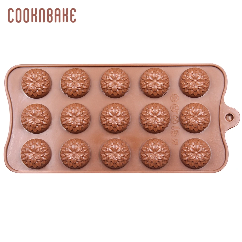 COOKNBAKE silicone chocolate molds flower design ice candy gummy jello mold soap pudding pastry mold cake decorating bake tool
