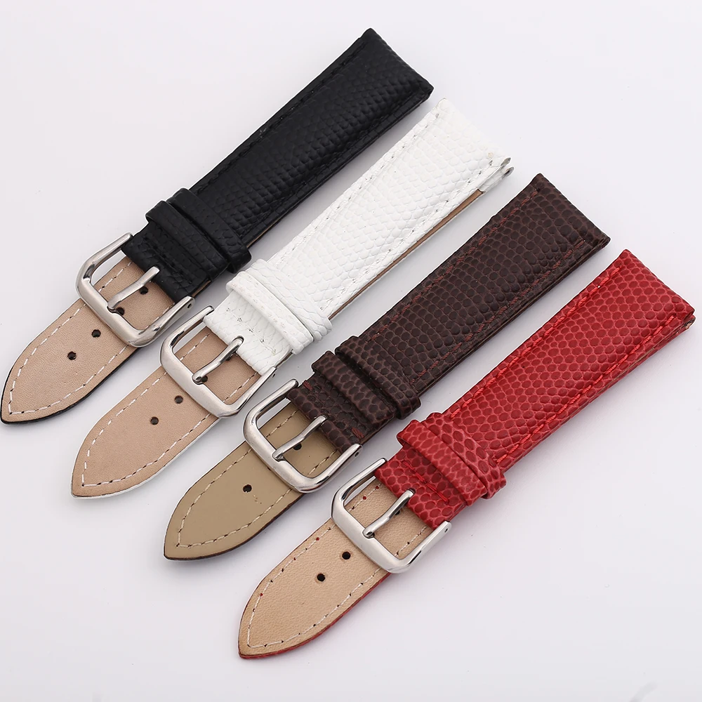 Новинка черный красный коричневый белый аксессуары ремешок для часов кожаный 14