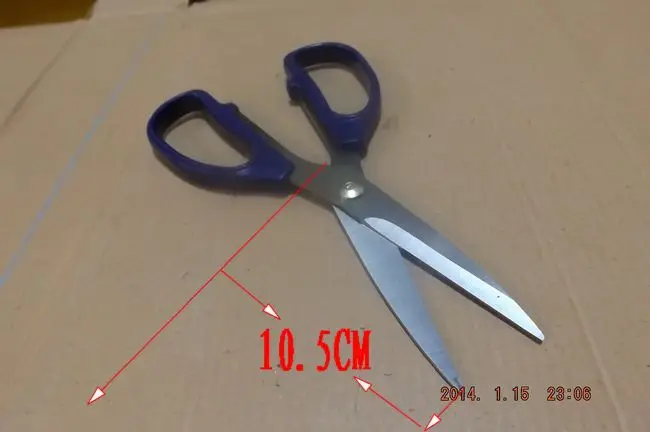 Хорошее качество высокого качества синий пластик нержавеющая сталь ножницы для