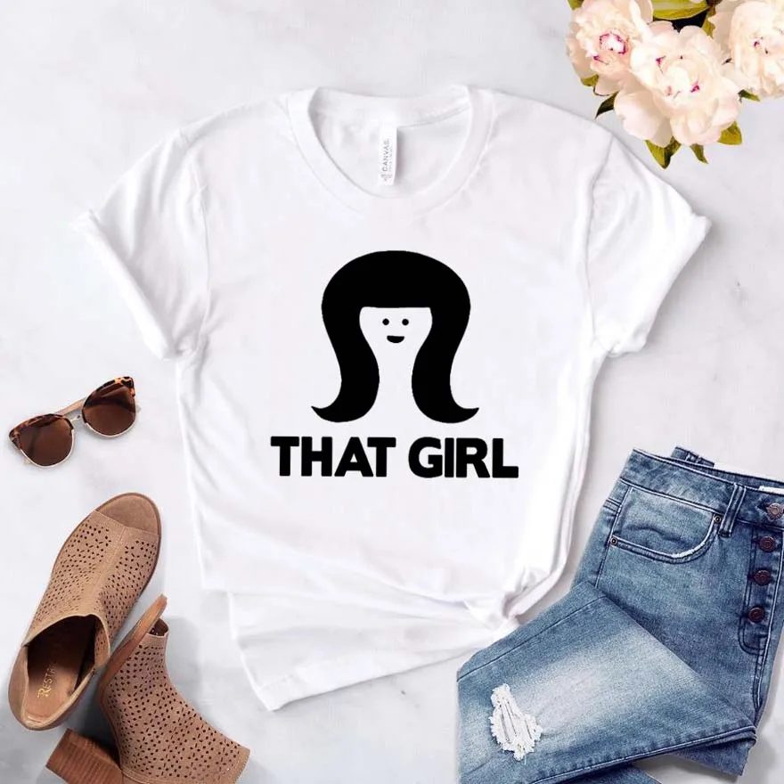 

Женская футболка с принтом девушки, хлопковая Повседневная забавная футболка для женщин, топ для девушек, хипстерская футболка, Прямая поставка