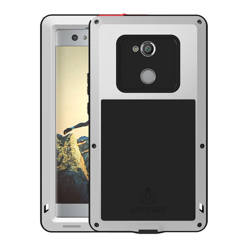 Aluminum Metal Case For Sony Xperia Xa2 ultra &amp Gorilla Glass Full Body Protective Heavy Duty Shockproof Ultra |