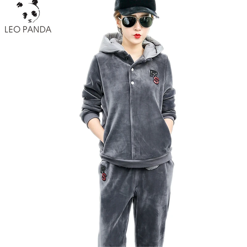 Новинка 2019 женская зимняя модель кашемировый женский костюм из двух предметов