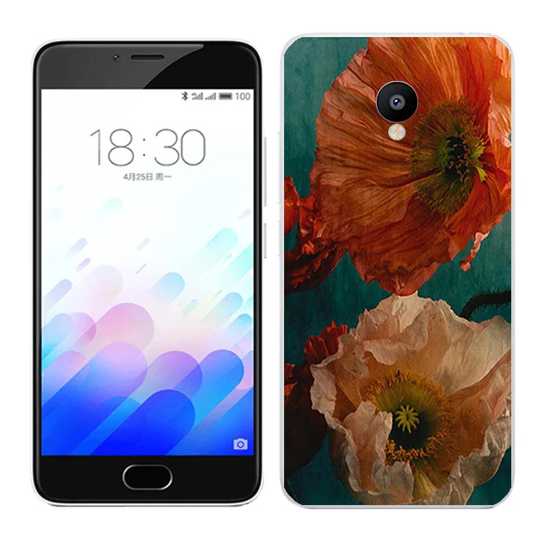 Силиконовый чехол для Meizu M3/Meizu M3 Mini M3S/Meizu M3S красивый с рисунком мягкий из ТПУ