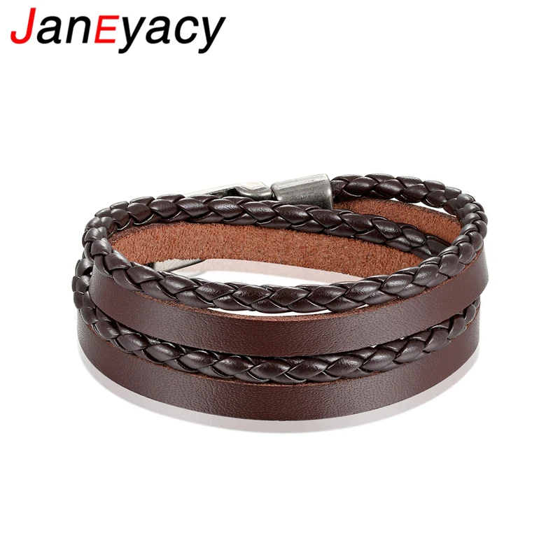 Janeyacy модные брендовые браслеты для женщин 2018 повседневные кожаные мужские