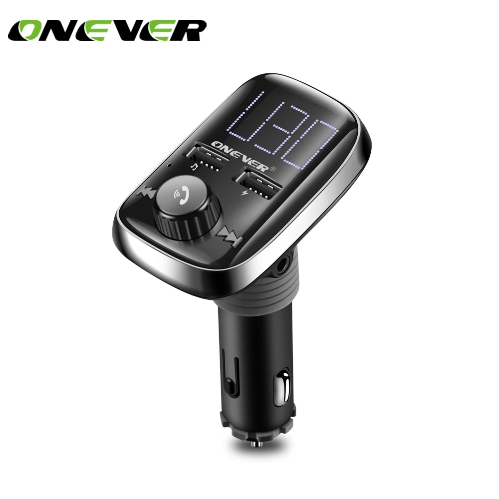 ONEVER поворотный Bluetooth музыкальный плеер fm-передатчик модулятор 3.4a Dual USB Зарядное