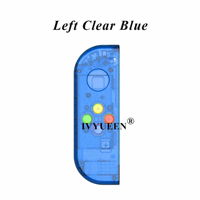 Left Clear Blue IVYUEEN для Joycon контроллер корпус Корпус для kingd переключатель Joy-Con контроллер замена левый и правый чехол с кнопки ABXY - Цвет: Left Clear Blue