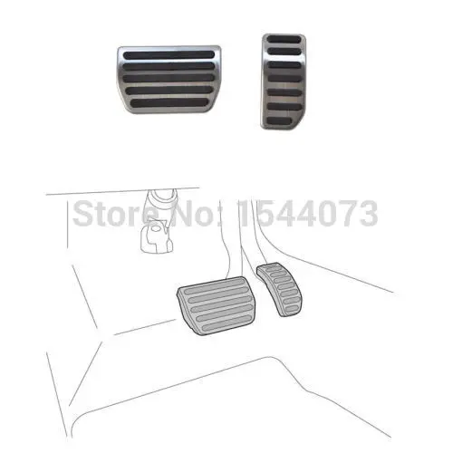 

Stainless NON-Drilling AT accelerator Fuel Brake Pedals Pads For Volvo XC60 10-14 S60 2011-2014 S80 09-14 V60 12-14 for LHD