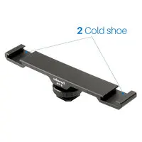 Cold Shoe Plate Ulanzi двойной Холодный башмак Удлинитель кронштейн светодиодный видео светильник подставка для микрофона для Nikon Canon EOS M50 sony DSLR камера аксессуары - Цвет: Cold Shoe Plate