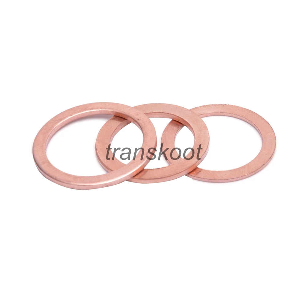 120 шт. медные латунные прокладки в ассортименте плоские шайбы набор