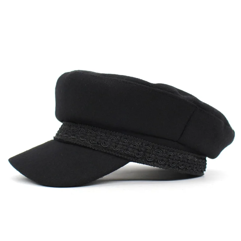 Minhui 2018 Новая модная кружевная черная шляпа женские военные шляпы Gorras женская