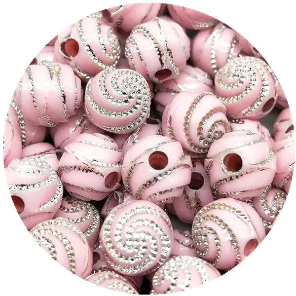 8mm 100pcs 100 шт./лот 8 мм дешевые горячие модные бусины 11 цветов акриловые бусины для браслета ожерелье DIY Аксессуары Круглый спиральный узор подарок - Цвет: 8mm 100pcs