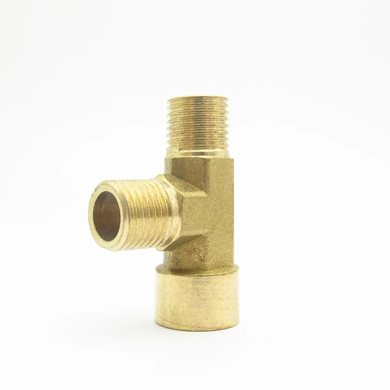 Латунный фитинг для труб типа тройника с наружной резьбой 1/4 дюйма|Фитинги труб| |