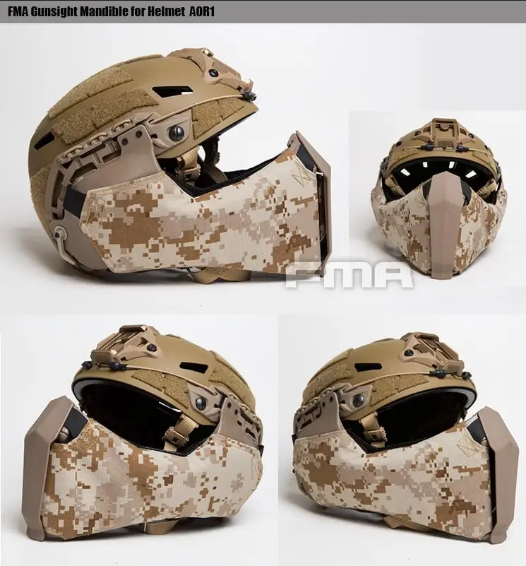 FMA Gunsight Mandible тактическая полумаска для лица для Highcut шлем боковая направляющая
