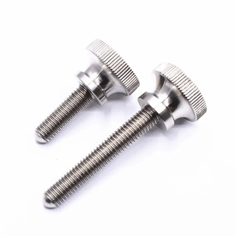 

2pcs M4 GB834 304 stainless steel High head knurled screw Slingshot step hand screws 6mm-50mm Length