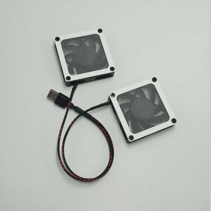 usb white 70 мм вентилятор охлаждения Радиатор USB/мощность бесшумное охлаждение Температура Скорость регулирования controller-ac68u EX6200 AC15 AC68U кулер - Цвет лезвия: usb white