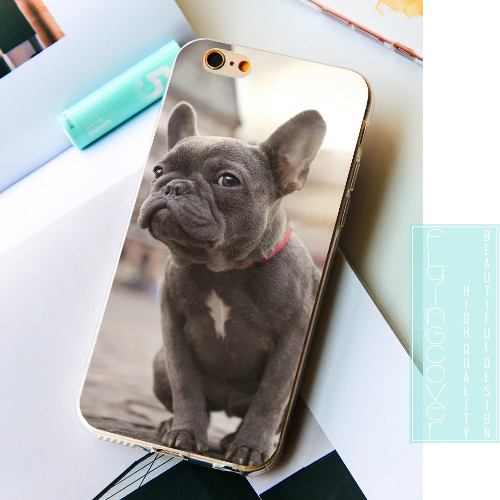 Coque Dog Французский бульдог прозрачные мягкие силиконовые чехлы для телефонов iPhone