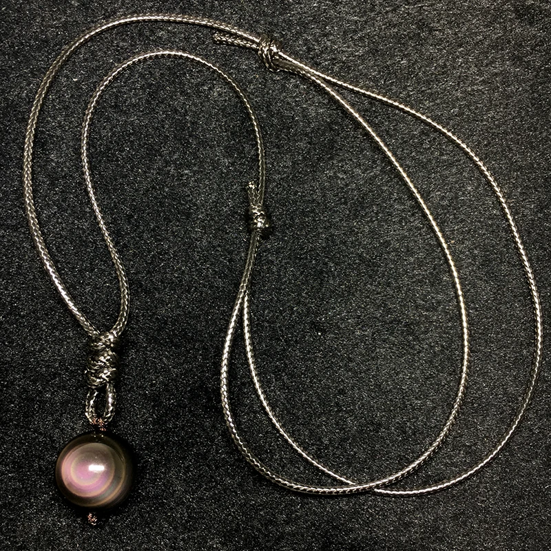 Подвеска из натурального обсидиана радужного глаза круглые подвески бусин 8 18 мм