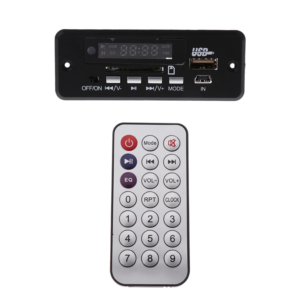Автомобильный аудио Bluetooth USB SD TF MP3 WMA декодер плата 12 в беспроводной модуль плеер