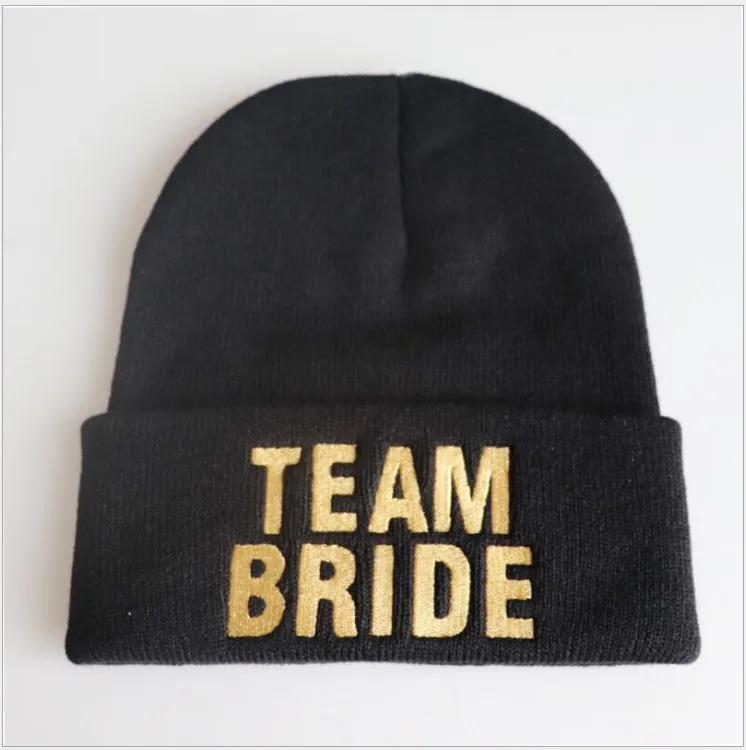 free shipping 5pcs wedding favor bridesmaid gift knitted hat BRIDE TEAM SQUAD TRIBE Bachelor party winter hats a for guests | Дом и сад
