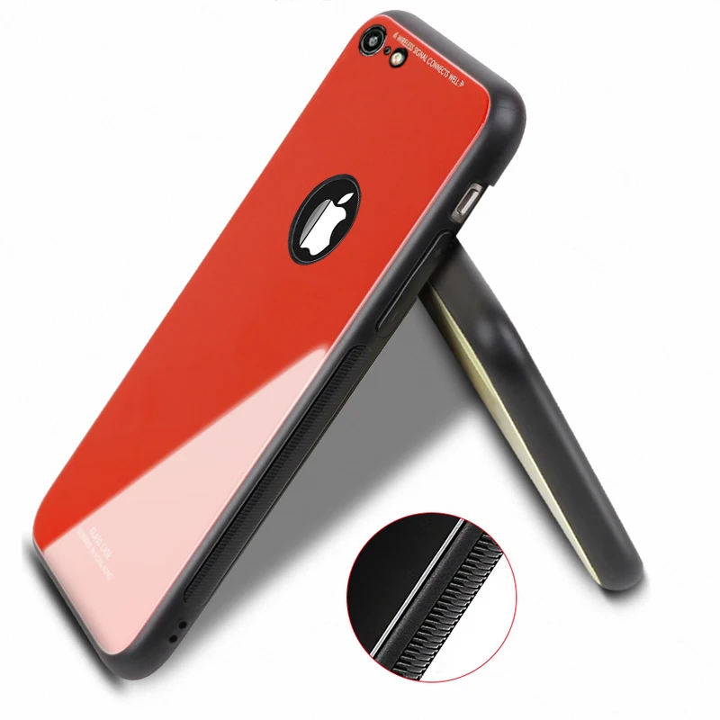 KaiNuEn роскошный оригинальный стеклянный зеркальный чехол для телефона apple iphone 6 6s