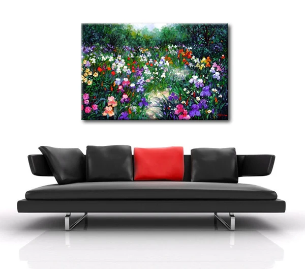 Картина маслом Сад Красочные цветы картинки для украшения спальни Размножение