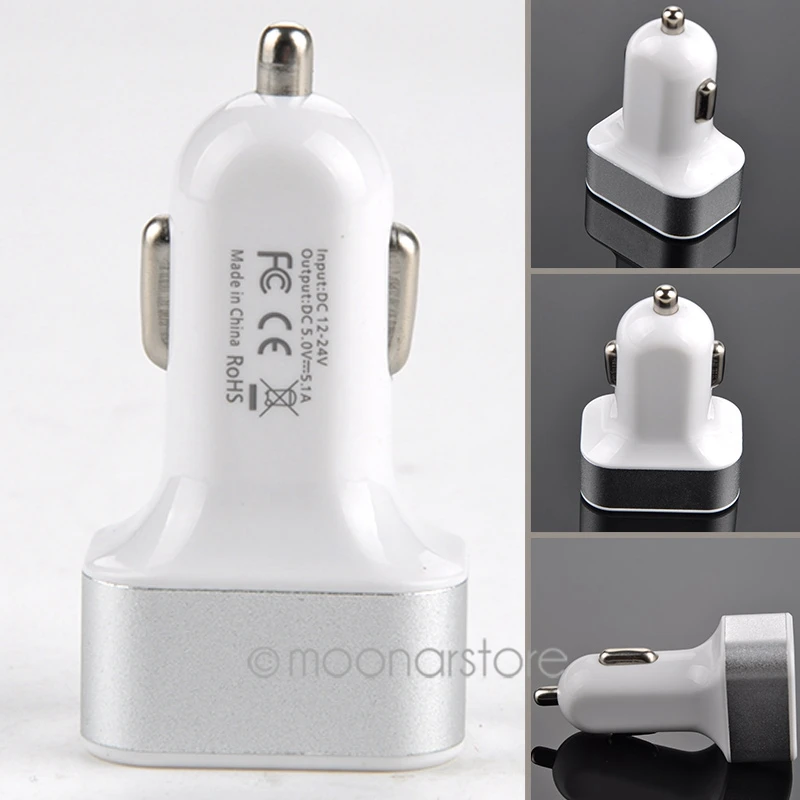 3 порта автомобильное зарядное устройство Универсальный Три USB зарядное устройство в автомобиле Быстрая Зарядка адаптер питания для iPhone samsung Xiaomi автомобильное зарядное устройство#0129