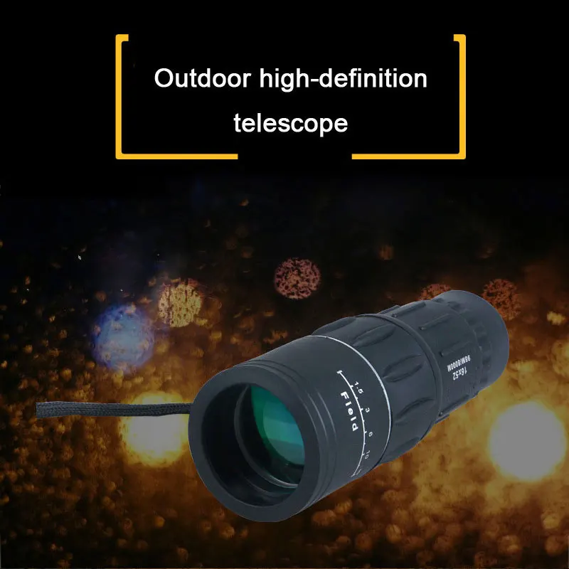 Монокулярный телескоп 16X52 высокой мощности Низкий световой HD бинокль для