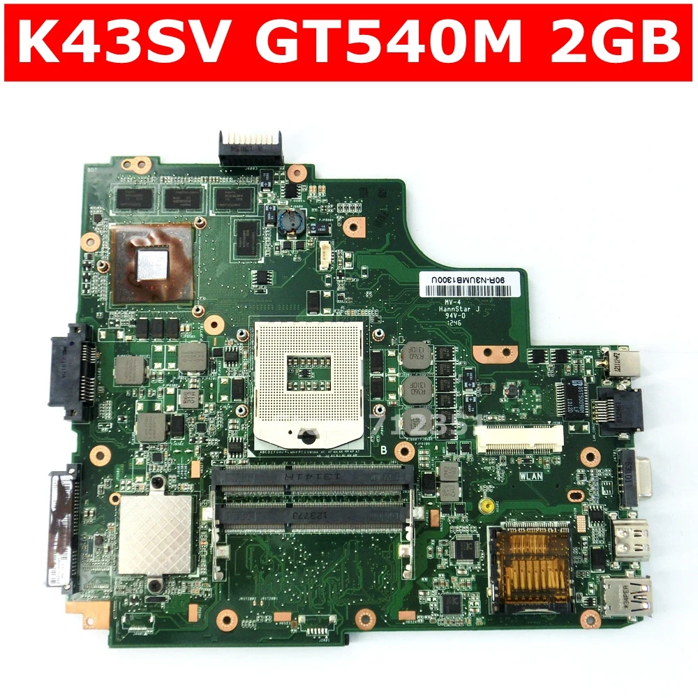 K43SV GT540M 2 Гб HM65 Материнская плата REV 4 1 для Asus A43S X43S K43S K43SJ K43SM материнская ноутбука USB